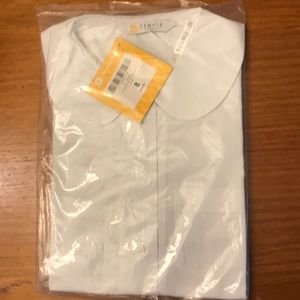 Dennis Uniform white Peter Pan collar blouse